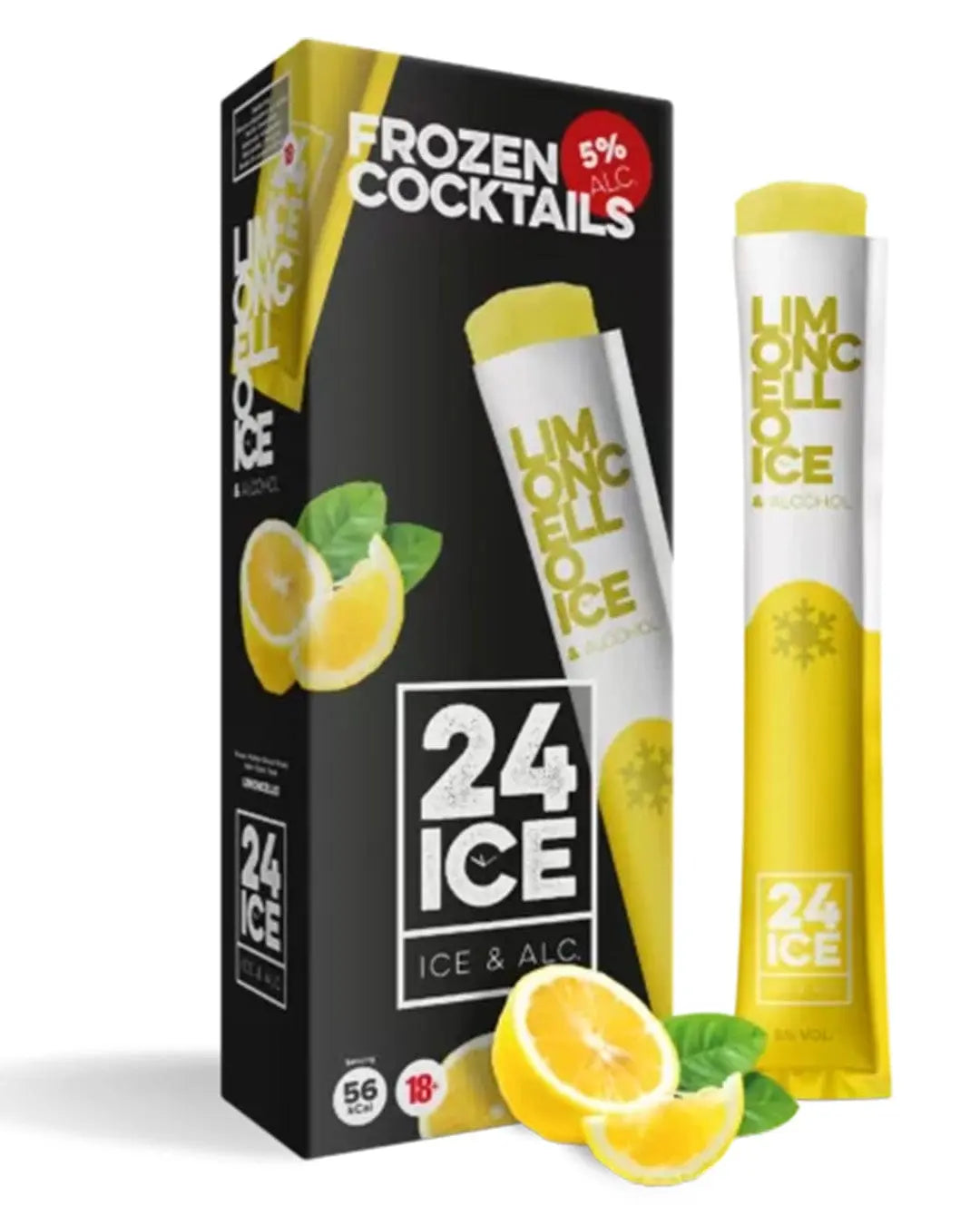 24 Ice Limoncello Frozen Premixed Cocktail Multipack, 5 x 65 ml Ready Made Cocktails