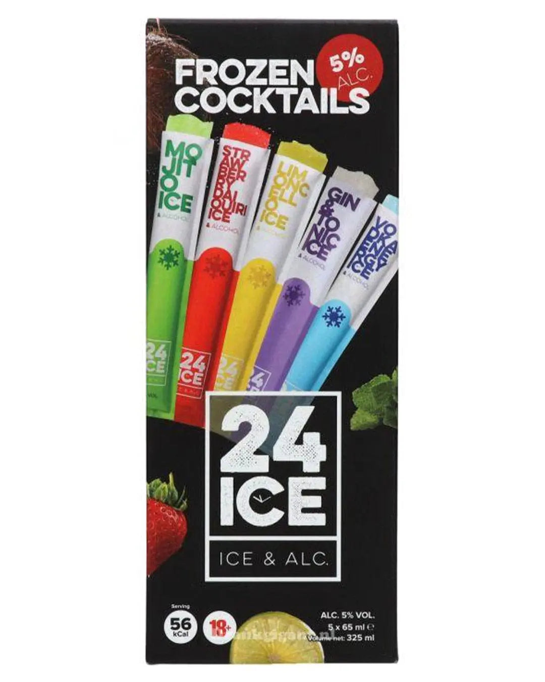 24 Ice Mixed Flavours Frozen Premixed Cocktail Multipack, 5 x 65 ml BBE 31/01/2023 Ready Made Cocktails