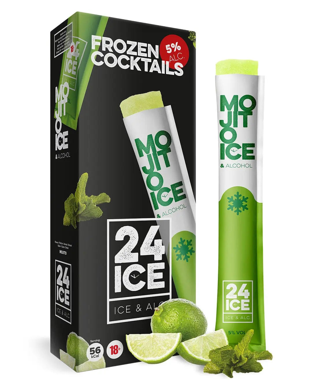 24 Ice Mojito Frozen Premixed Cocktail Multipack, 5 x 65 ml BBE 31/01/2023 Ready Made Cocktails