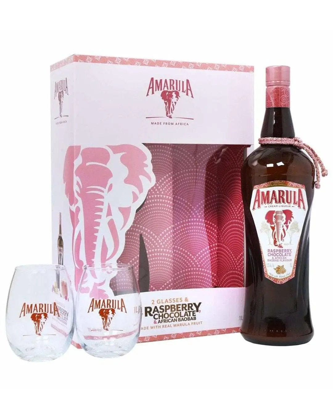Amarula Raspberry & Chocolate Cream Liqueur Gift Pack, 1 L Liqueurs & Other Spirits 5029704220298