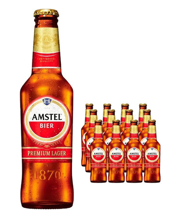 Amstel Lager Beer Bottle Multipack, 12 x 300 ml Beer