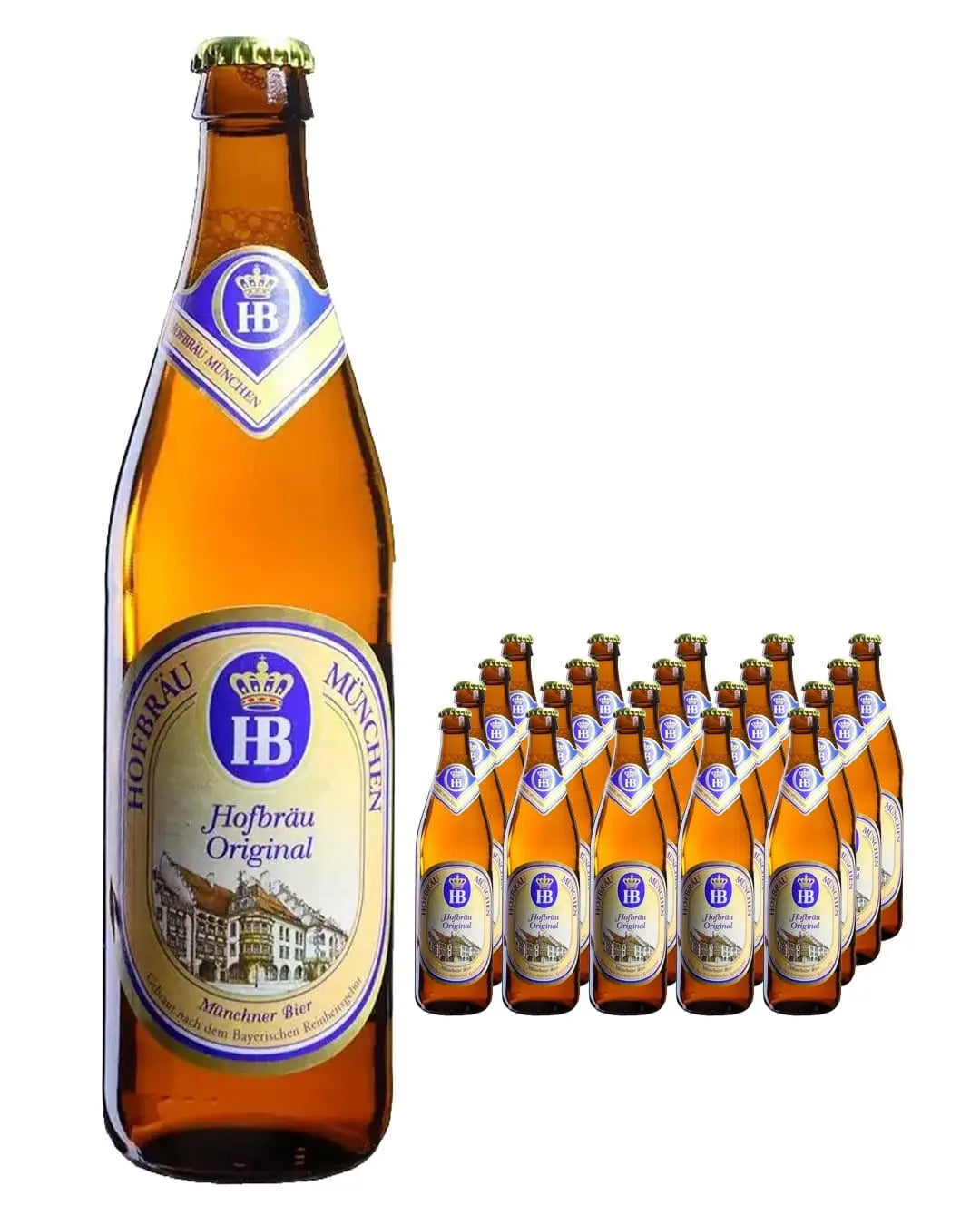 Hofbrauhaus Original Lager Pils Case, 20x 500 ml Beer 4005686901098