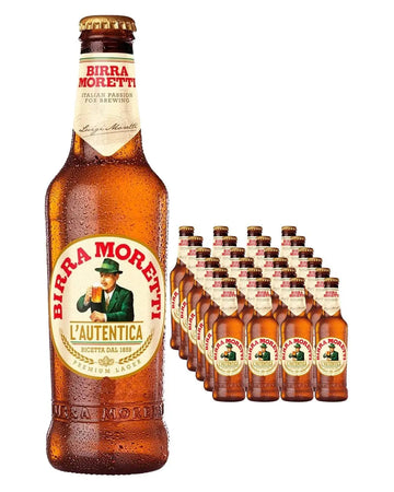 Birra Moretti Premium Beer Bottle Multipack, 24 x 330 ml Beer