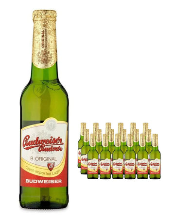 Budweiser Budvar Beer Bottle Multipack, 24 x 330 ml BBE 24/10/2023 Beer