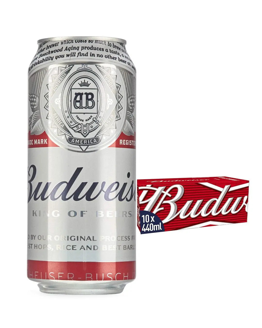 Budweiser Premium Lager Beer Can Multipack, 10 x 440 ml Beer
