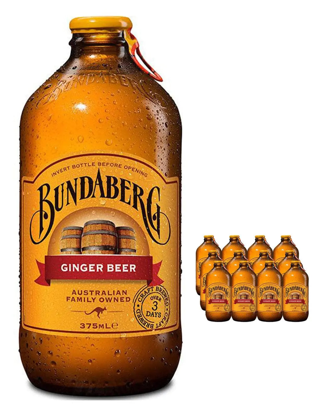 Bundaberg Ginger Beer Multipack, 12 x 375 ml Soft Drinks & Mixers 9311493003265