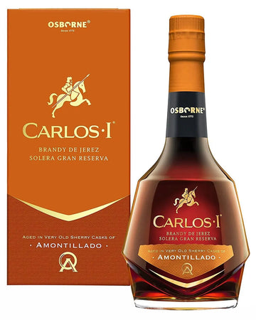 Carlos I Amontillado Brandy de Jerez Gift Box, 70 cl Cognac & Brandy