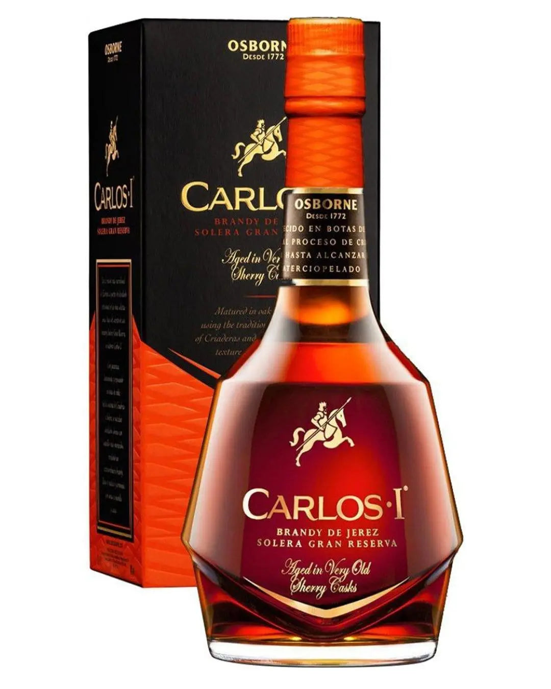 Carlos I Solera Gran Reserva Brandy de Jerez Gift Box, 70 cl Cognac & Brandy 8410337017169