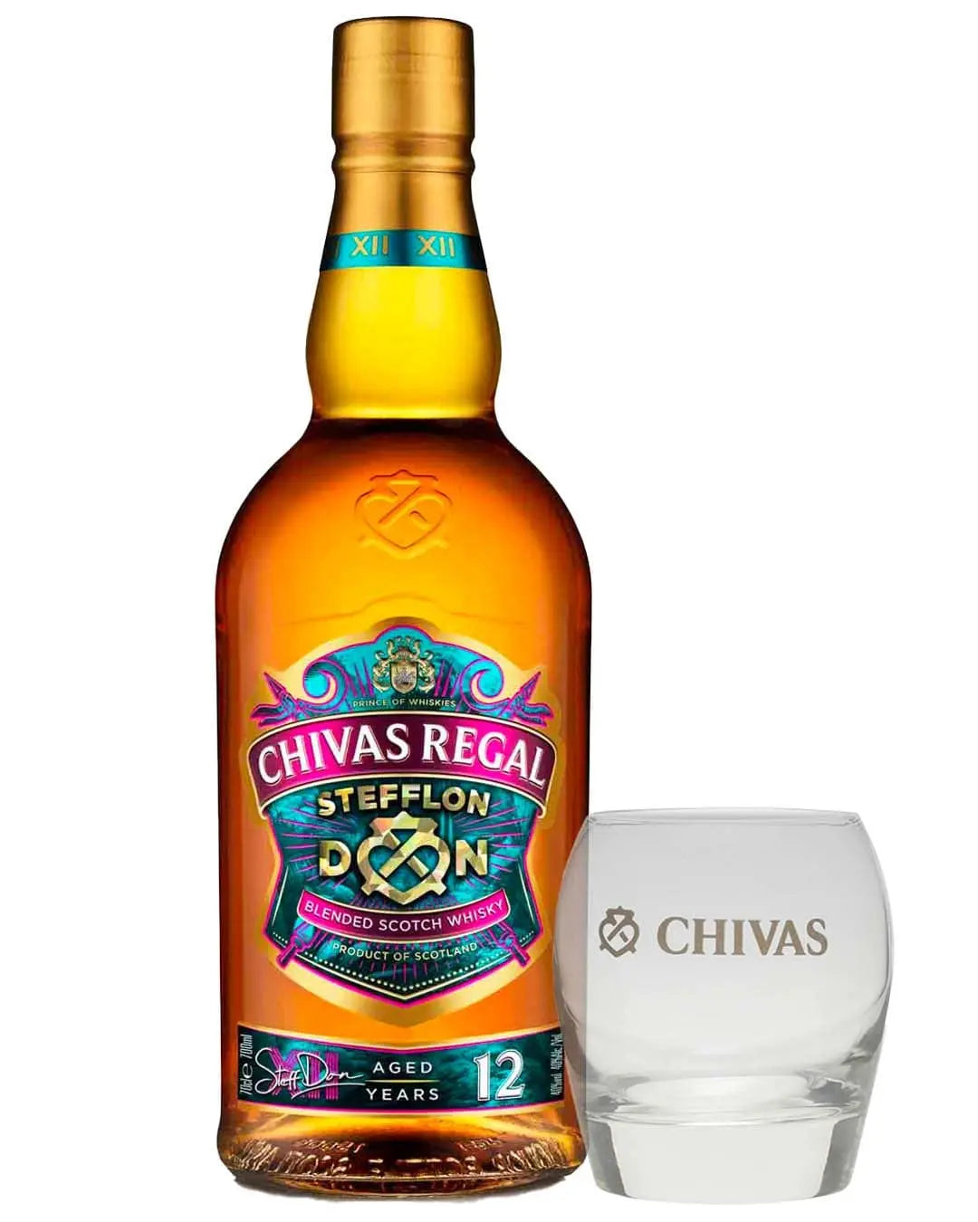 Chivas Regal x Stefflon Don 12 Year Old Scotch Whisky with Free Glass, 70 cl Whisky