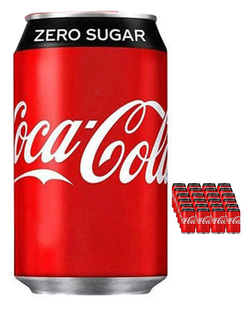 Coca-Cola Coke Zero Can Multipack, 24 x 330 ml Soft Drinks & Mixers