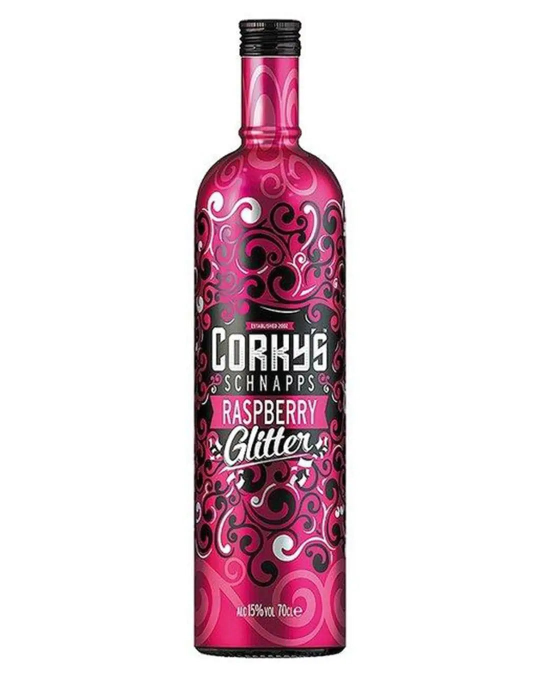 Corky's Raspberry Glitter Schnapps, 70 cl Liqueurs & Other Spirits