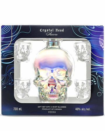 Crystal Head Aurora Vodka Gift Pack with Shot Glasses | Dan Aykroyd, 70 cl Vodka