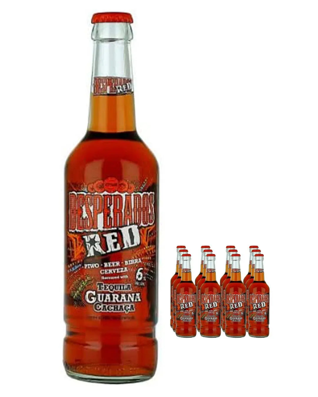 Desperados Red Premium Tequila & Guarana Lager Beer Bottle Multipack, 12 x 400 ml Beer