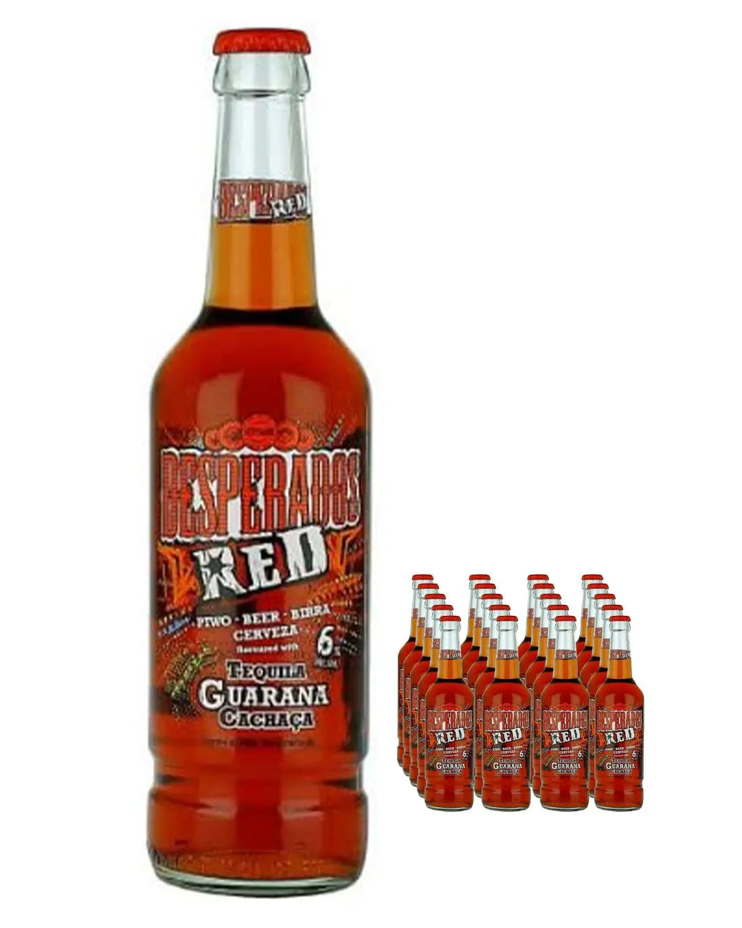 Desperados Red Premium Tequila & Guarana Lager Beer Bottle Multipack, 20 x 400 ml Beer