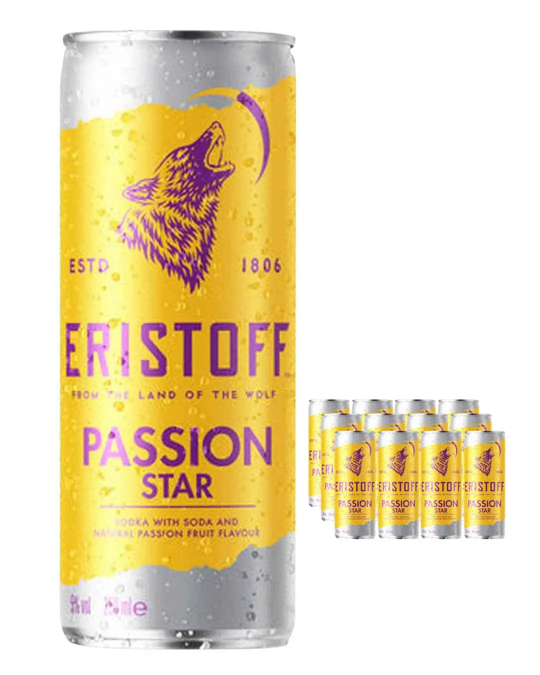 Eristoff Passion Star Premixed Drink Multipack, 12 x 250 ml Ready Made Cocktails
