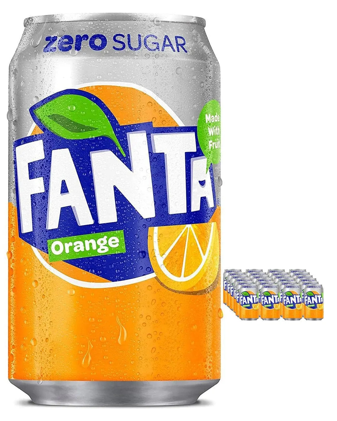 Fanta Orange Zero Cans Multipack 24 x 330 ml Soft Drinks & Mixers