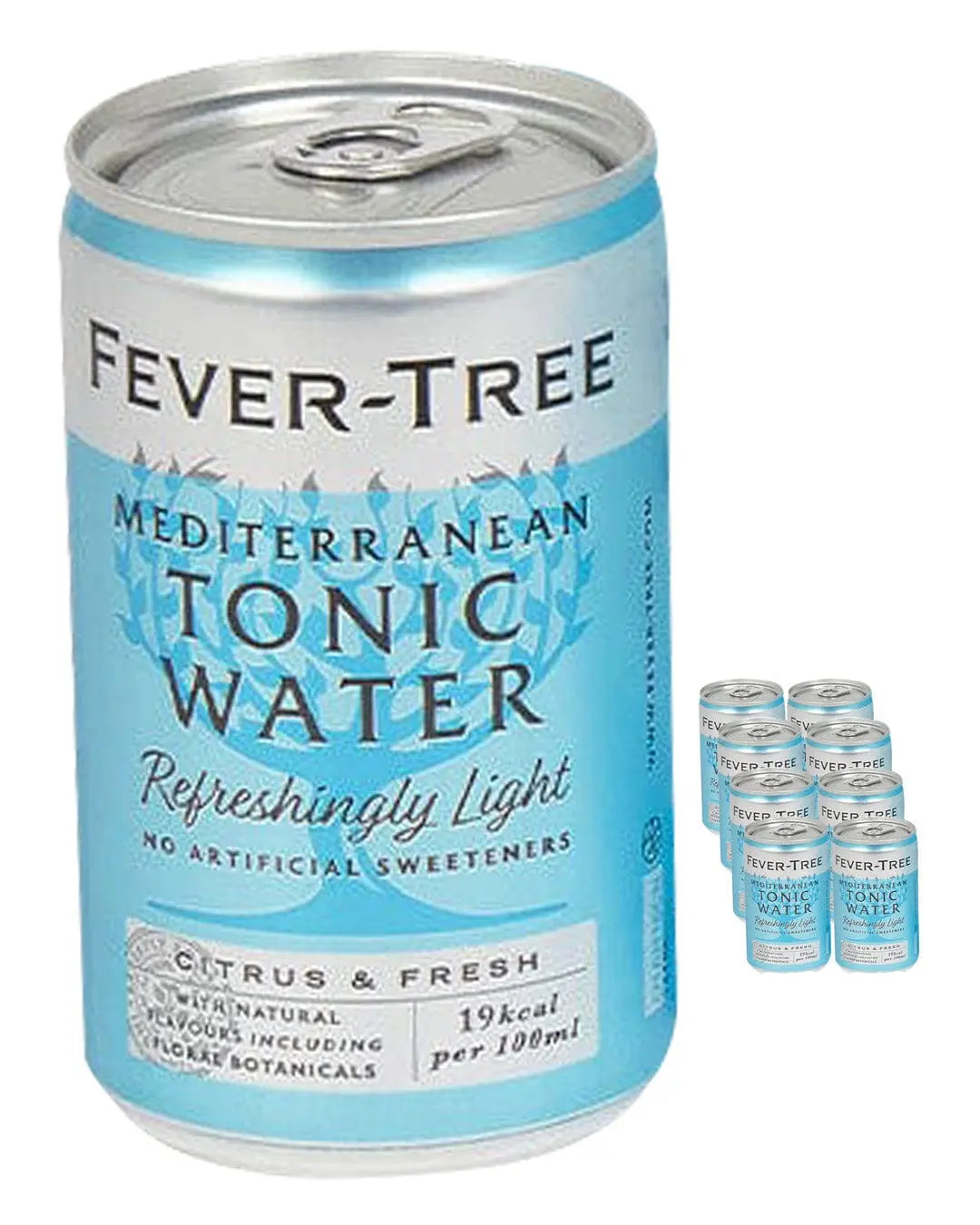 Fever-Tree Refreshingly Light Mediterranean Tonic Water Fridge Pack, 8 x 150 ml Tonics 05060108452144