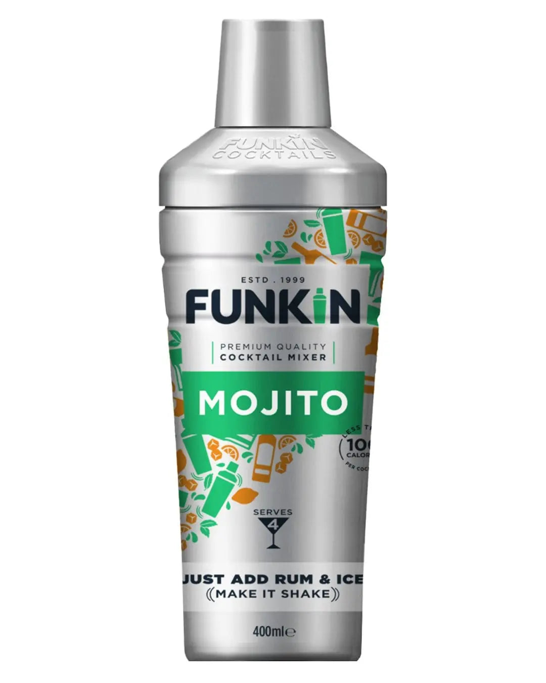 Funkin Mojito Cocktail Mixer Shaker, 400 ml Ready Made Cocktails 5060065300946