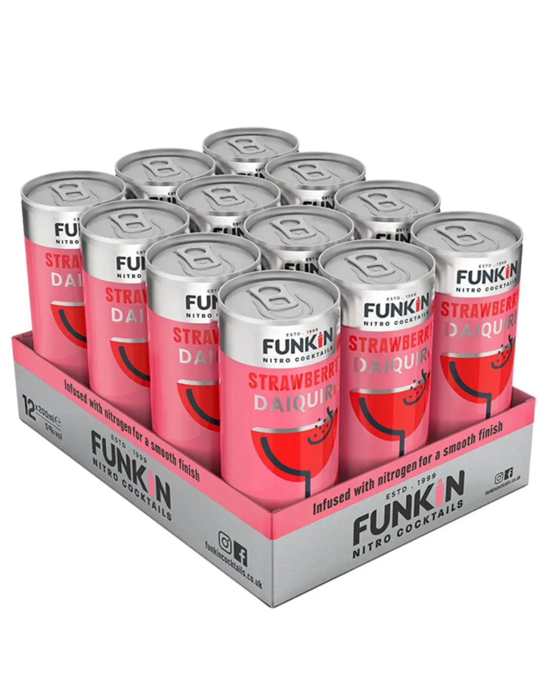 Funkin Nitro Strawberry Daiquiri Can, 1 x 200 ml Ready Made Cocktails 5060065302476