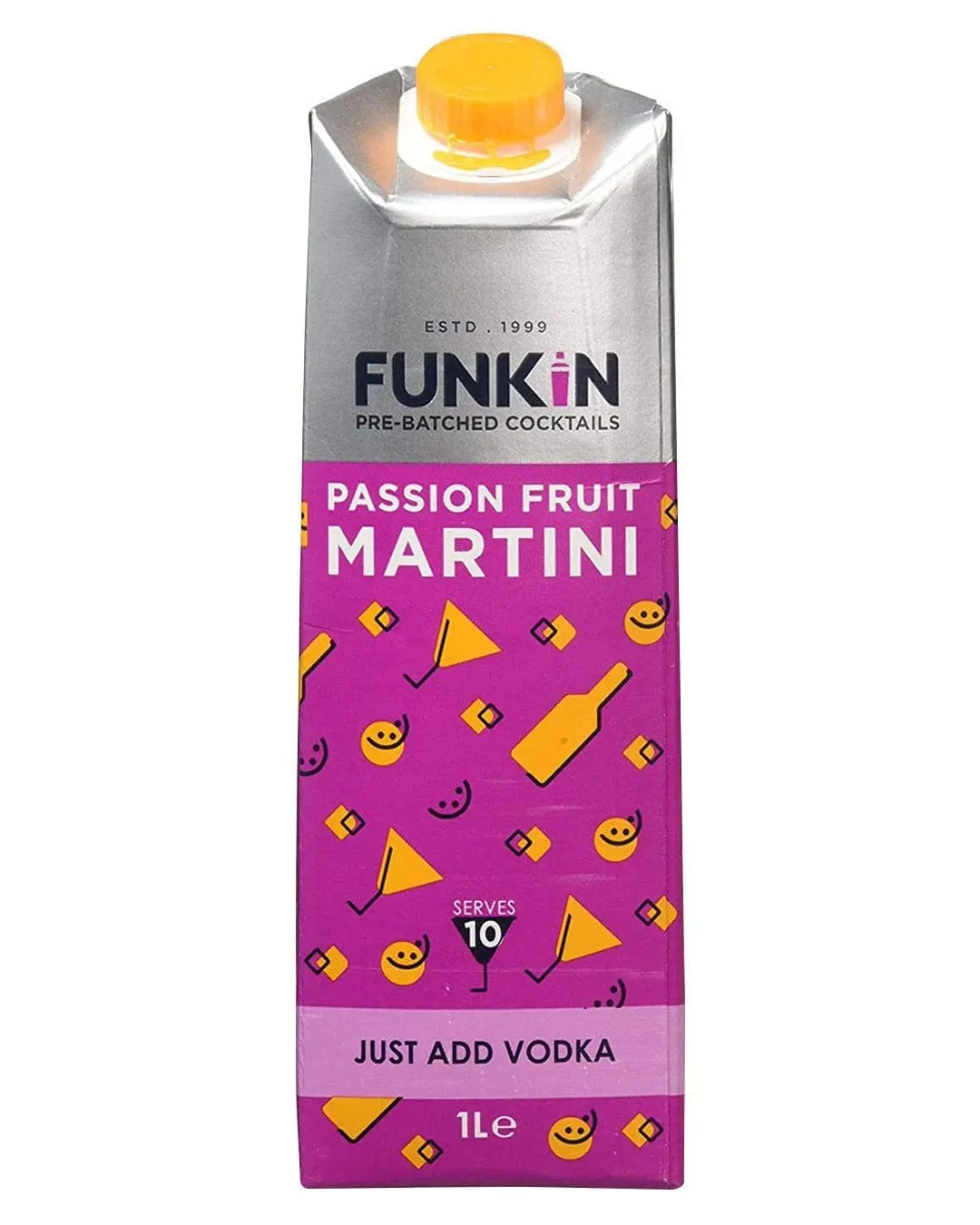Funkin Passion Fruit Martini Cocktail Carton, 1 L Ready Made Cocktails 5060065300137