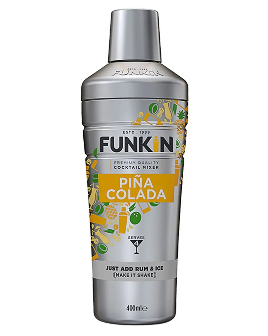 Funkin Pina Colada Cocktail Mixer Shaker , 400 ml Ready Made Cocktails 5060065300854