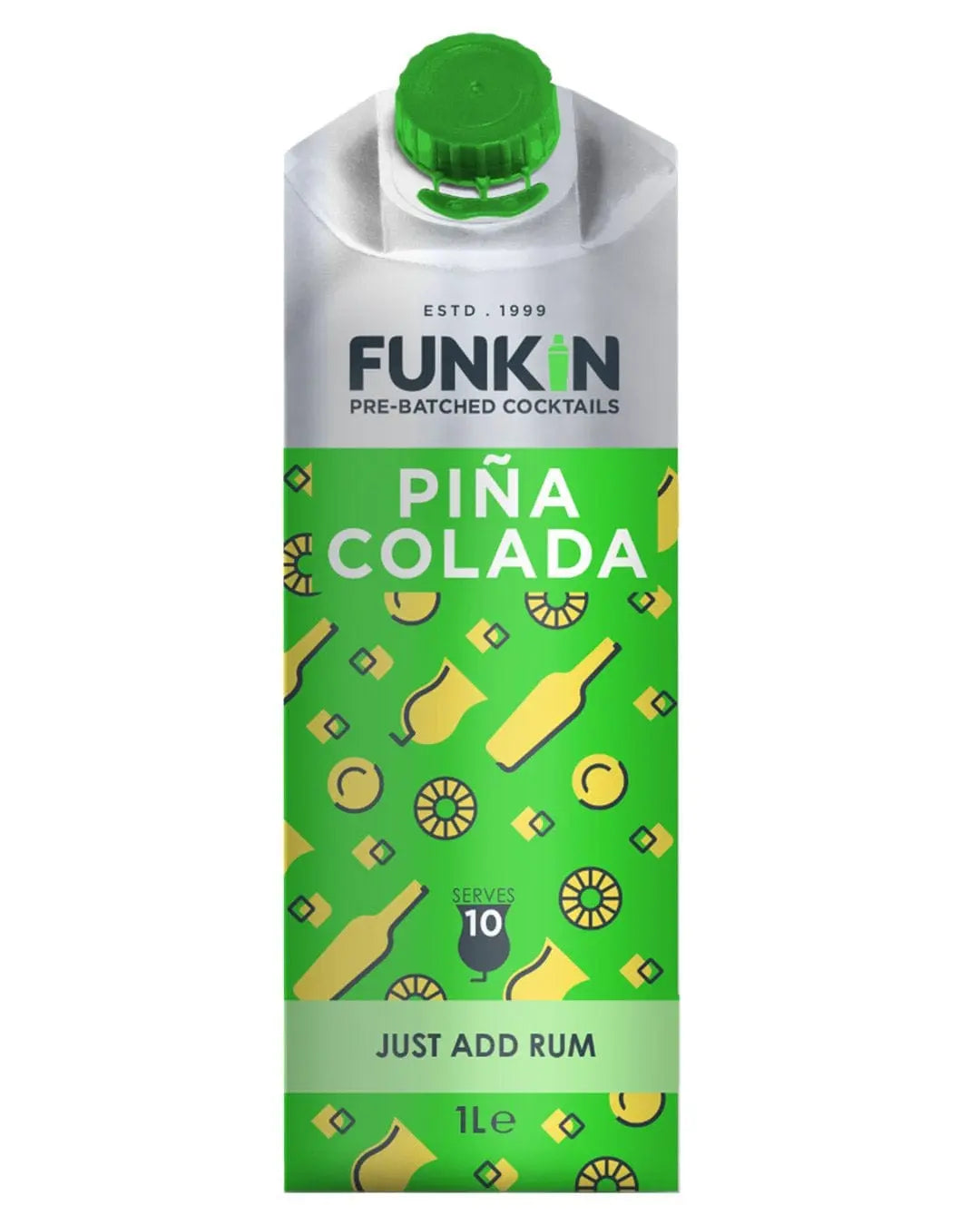 Funkin Pina Colada Mixer Cocktail Carton, 1 L Ready Made Cocktails 5060065308898