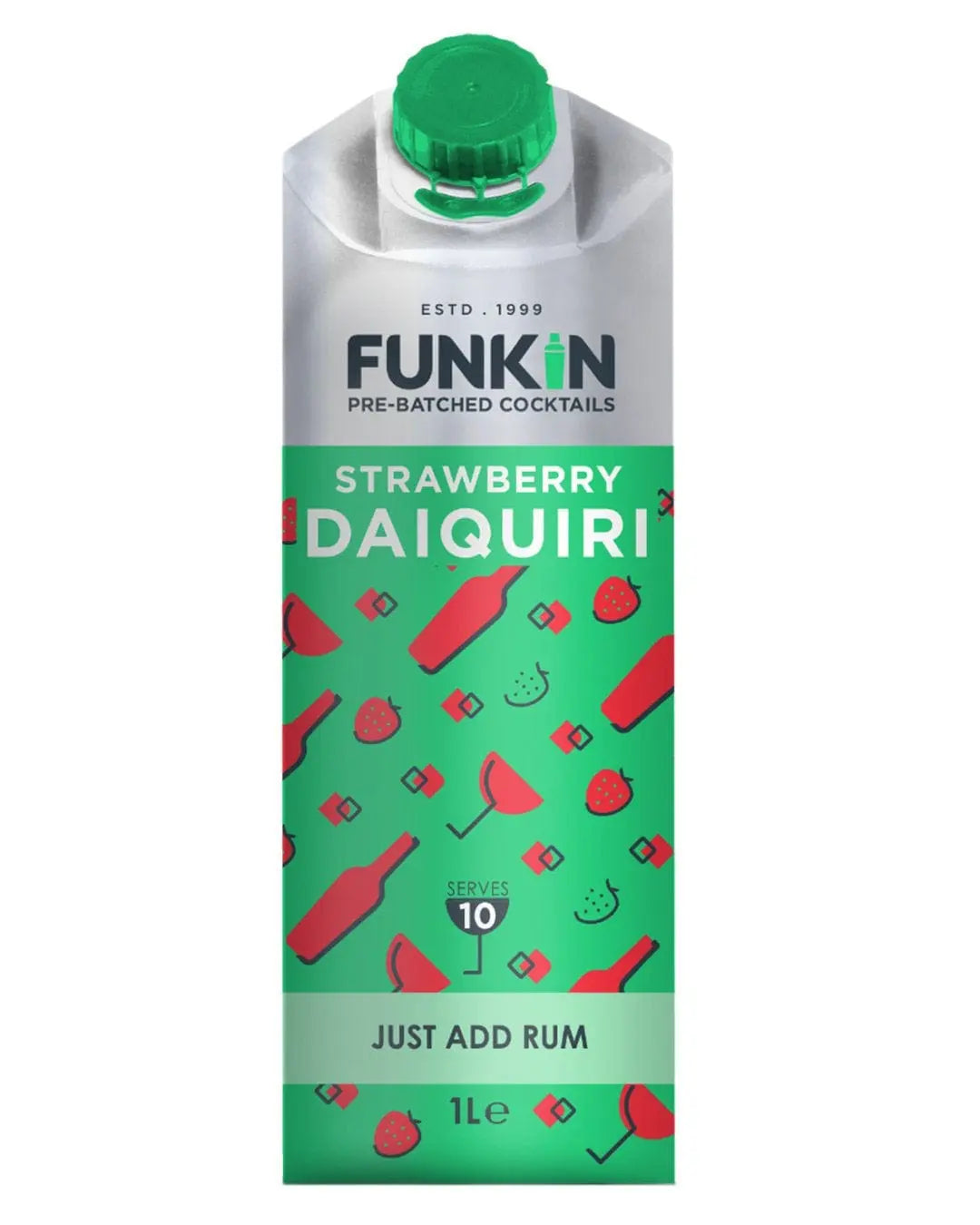 Funkin Strawberry Daquiri Mixer Cocktail Carton, 1 L Ready Made Cocktails 5060065308515