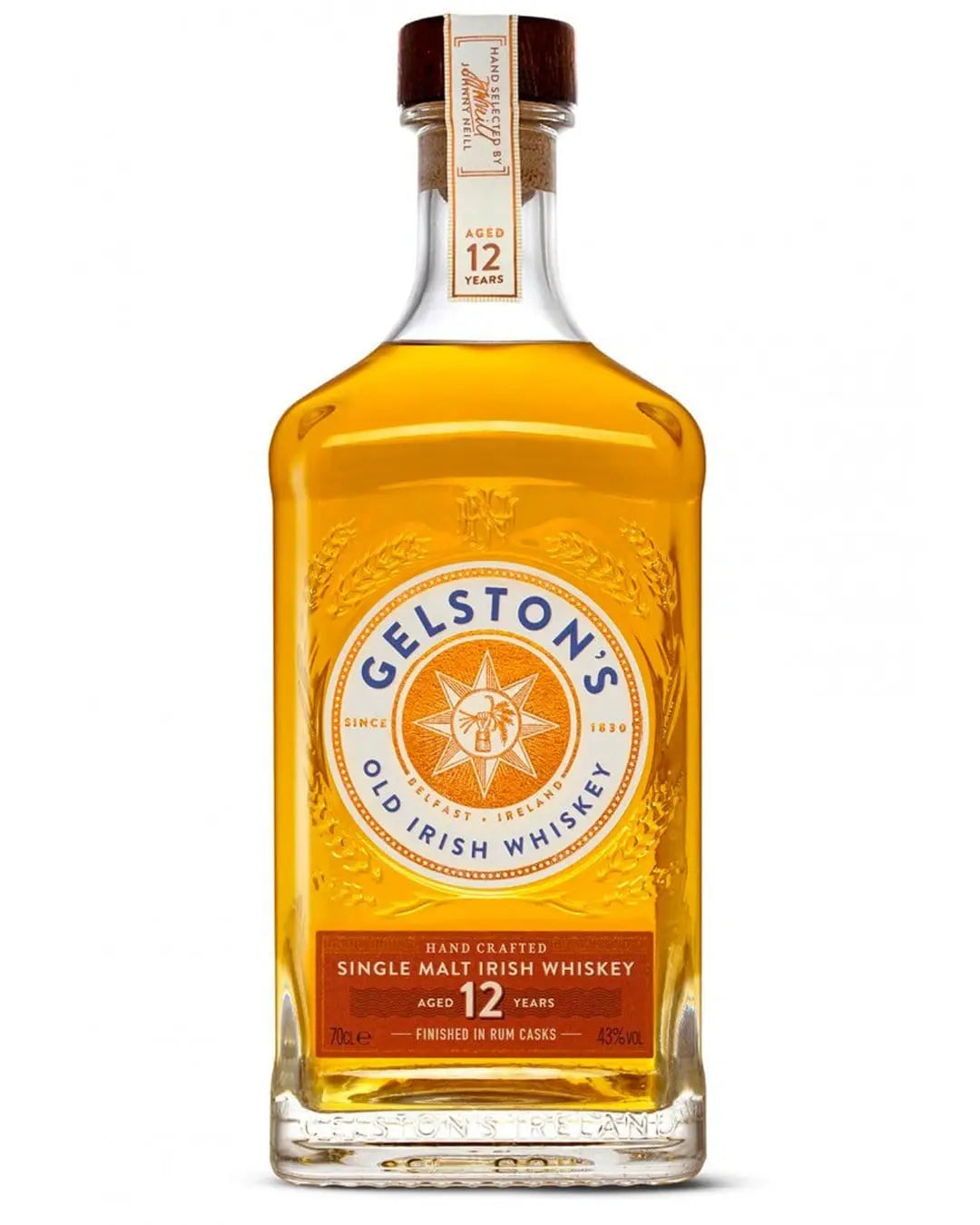Gelston's 12 Year Old Rum Cask Finish Whiskey, 70 cl Whisky