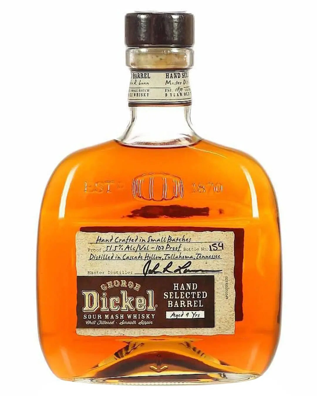 George Dickel 9 Year Old Hand Selected Barrel Whiskey, 75 cl Whisky 082000762362