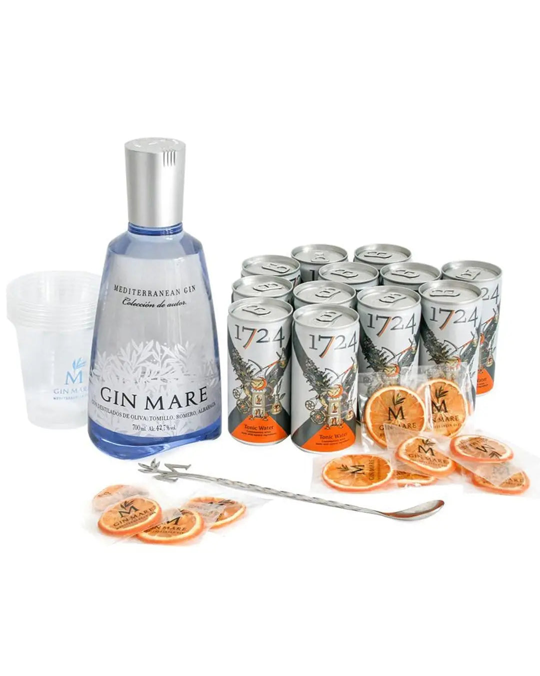 Gin Mare Home Bar Set, 70 cl Ready Made Cocktails