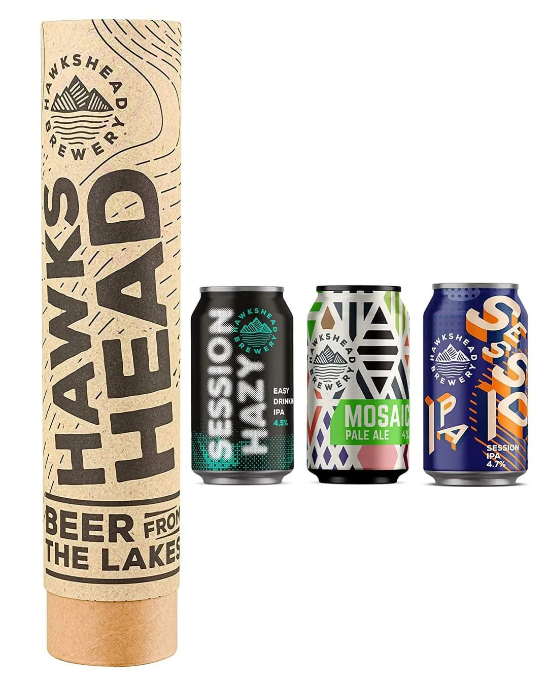 Hawkshead Brewery Beer Bullet Cans in Gift Tube, 3 x 330 ml Beer
