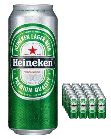 Heineken Premium Lager Beer Cans Multipack, 24 x 440 ml Beer