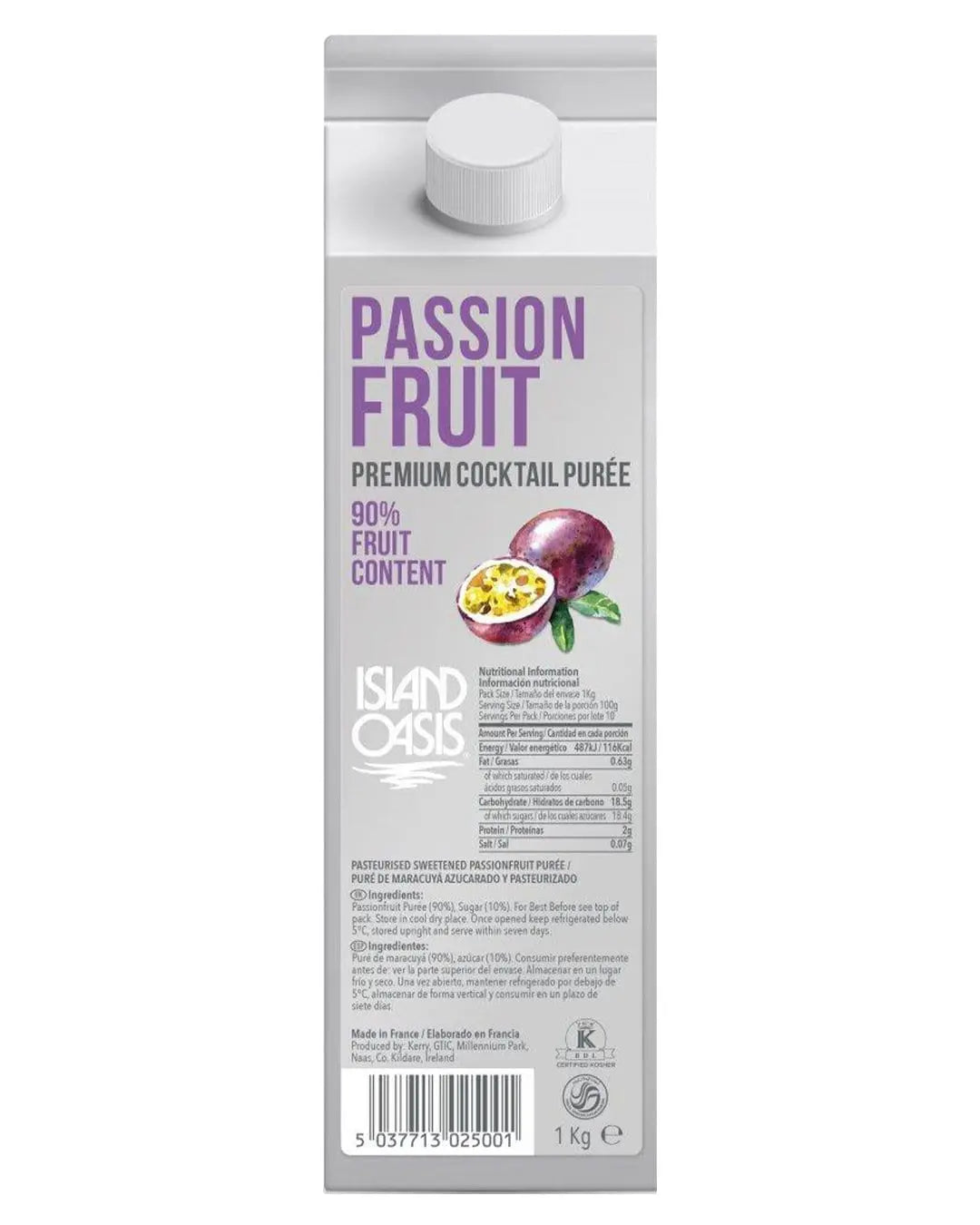 Island Oasis Premium Passion Fruit Puree, 1 L Cocktail Essentials