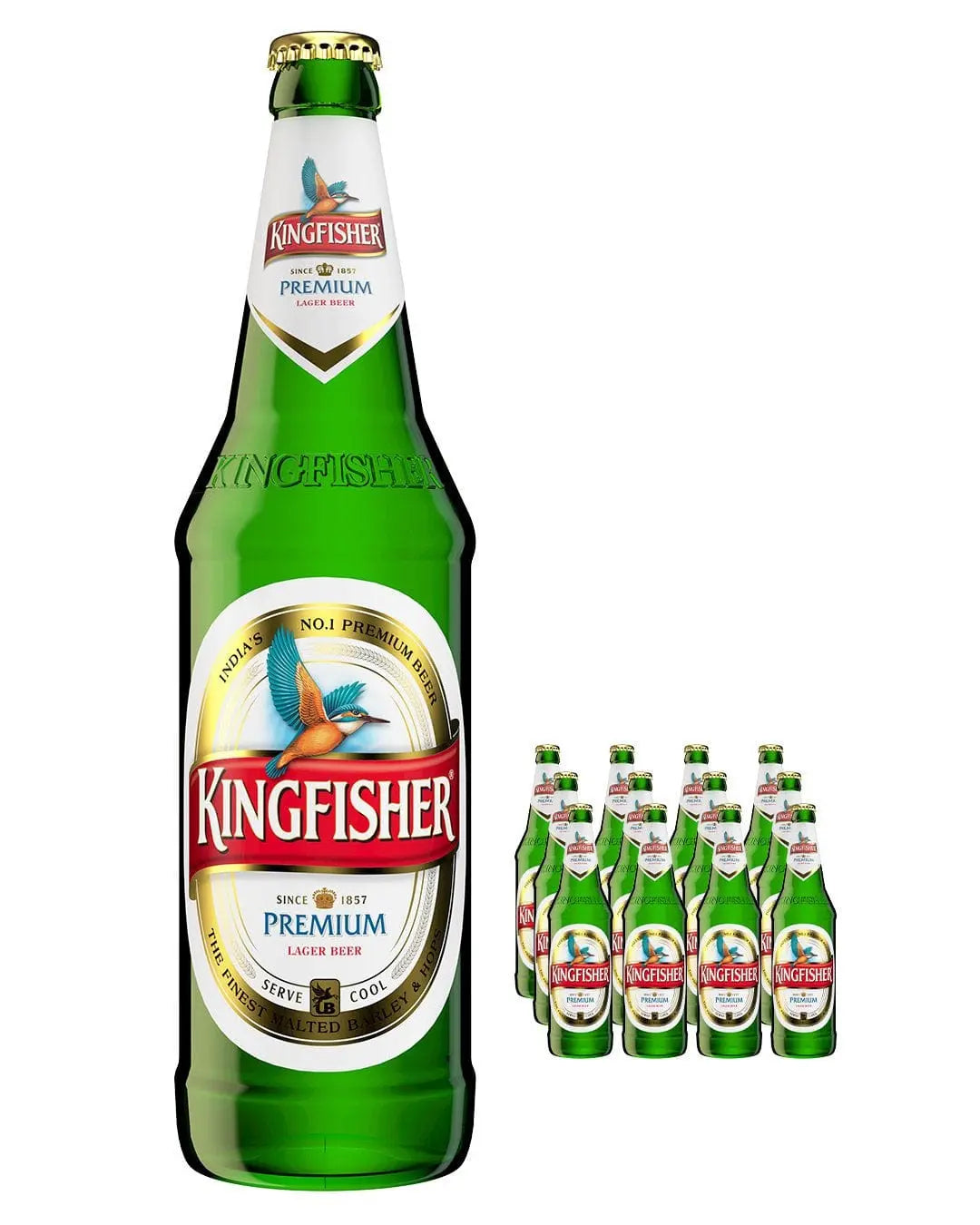 Kingfisher Premium Lager Beer Bottle Multipack, 12 x 650 ml Beer 5056225900033