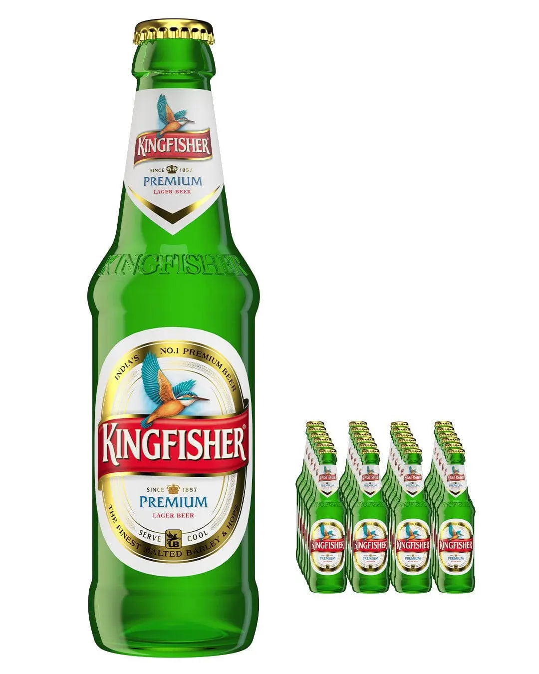 Kingfisher Premium Lager Beer Bottle Multipack, 24 x 330 ml Beer