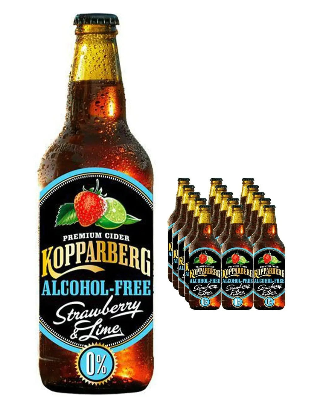 Kopparberg Alcohol Free Strawberry & Lime Premium Cider Multipack, 8 x 500 ml Cider