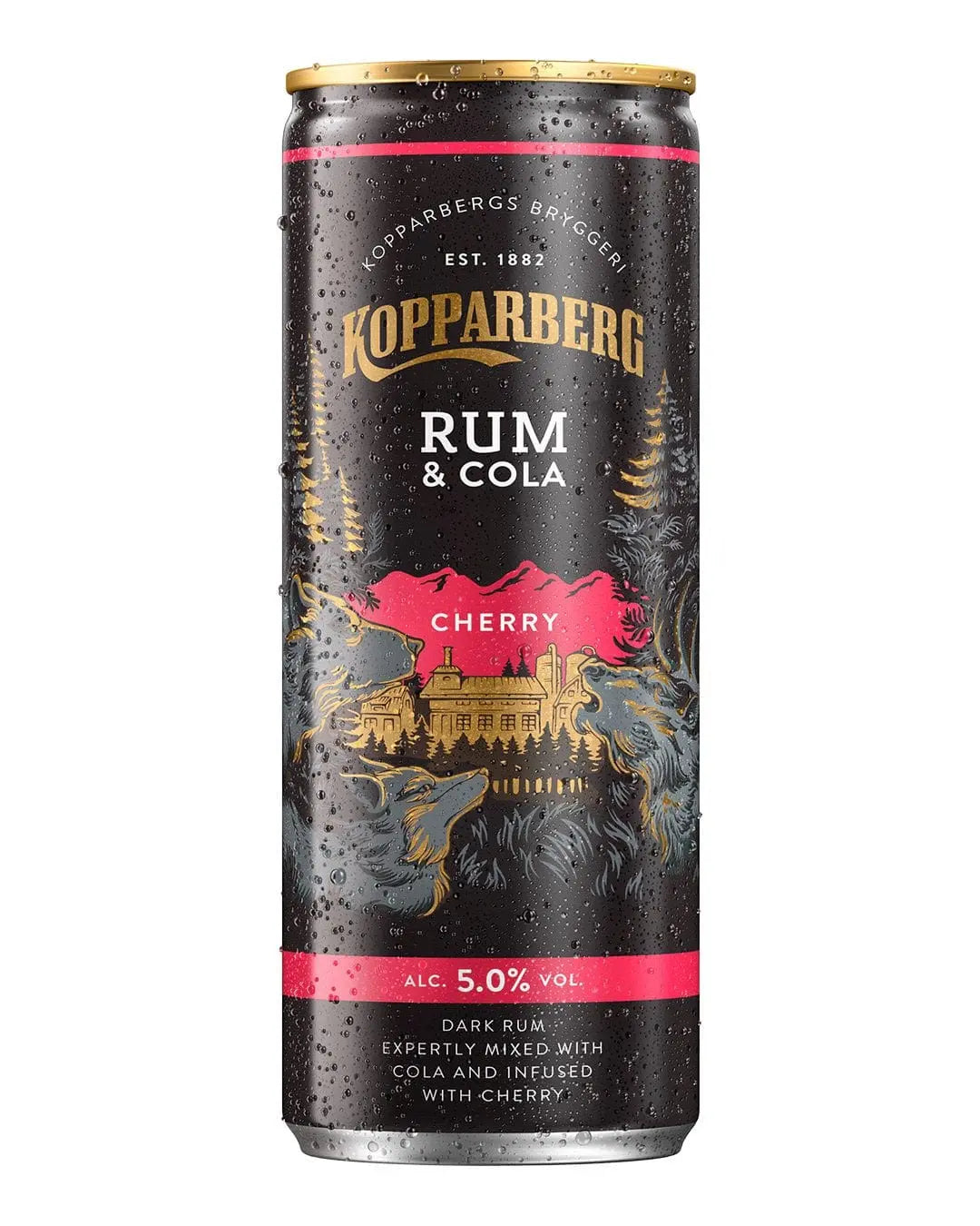 Kopparberg Cherry Spiced Rum & Cola Premixed Can, 250 ml Ready Made Cocktails