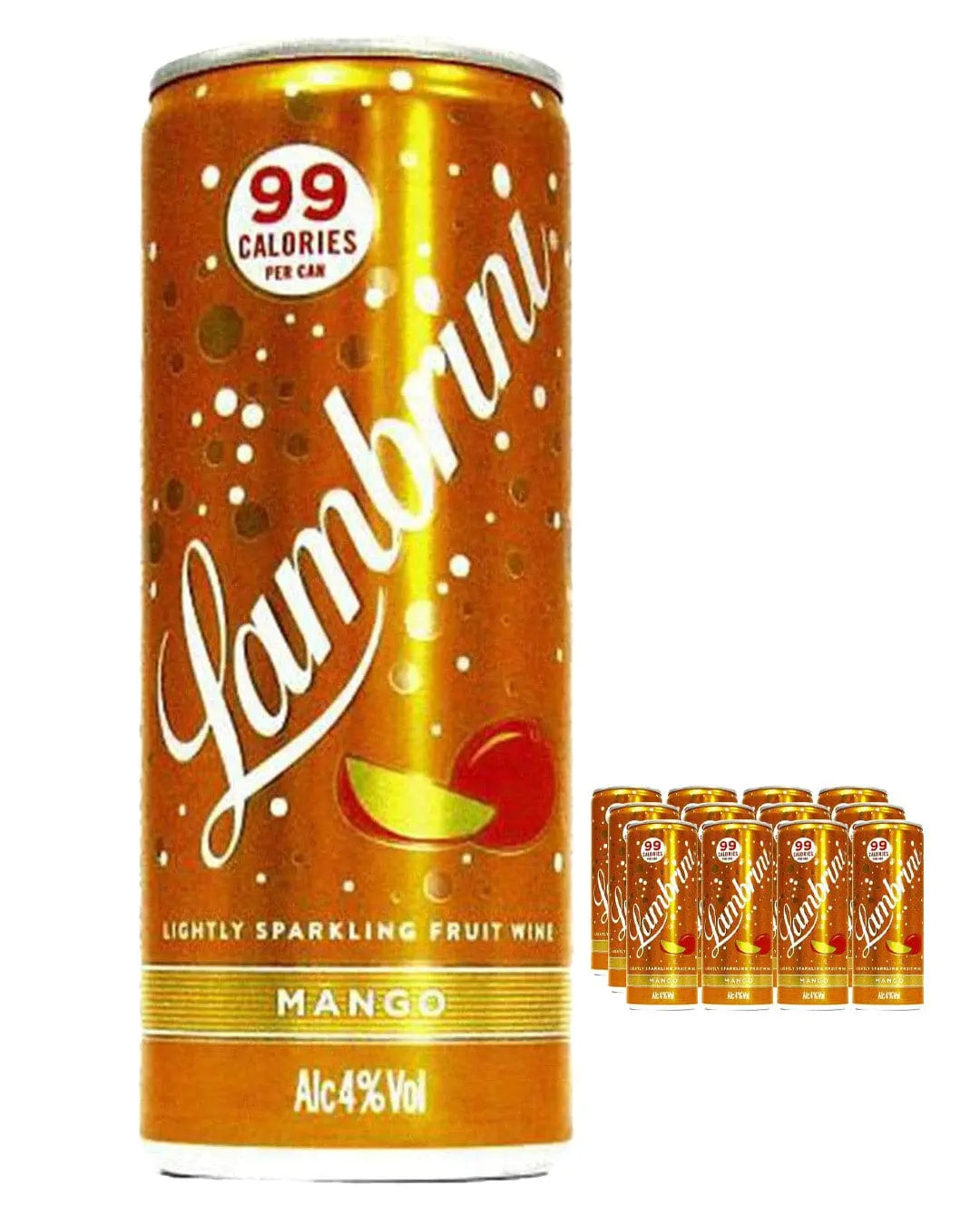Lambrini Mango Slightly Sparkling Fruit Wine Can Multipack, 24 x 250 ml Champagne & Sparkling