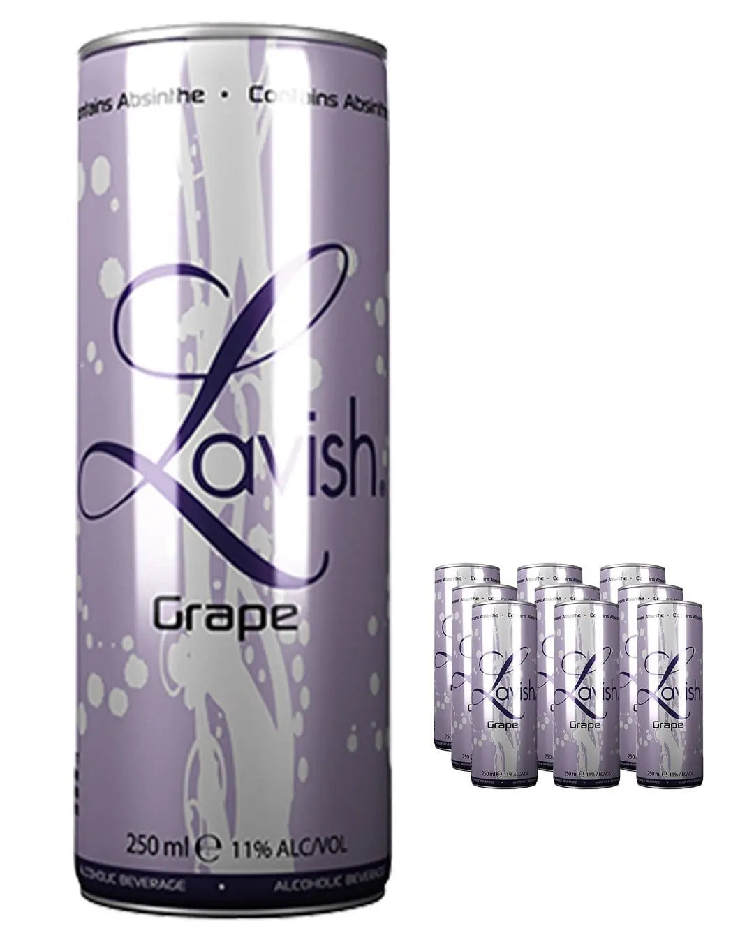 Lavish Grape & Absinthe Cocktail Can Multipack, 12 x 250 ml Ready Made Cocktails 812374020078
