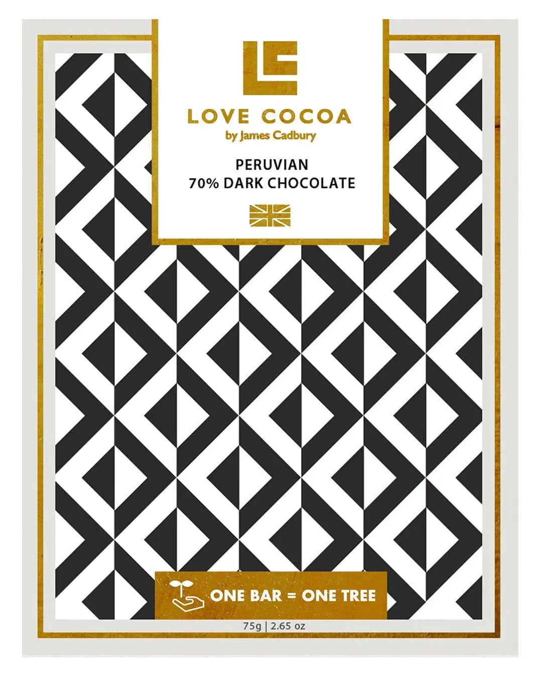 Love Cocoa Peruvian 70% Dark Chocolate Bar, 75 g Chocolate