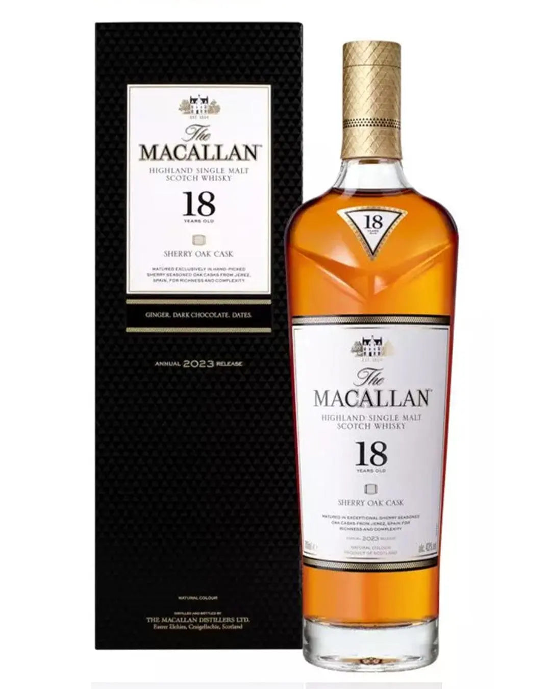 Macallan 18 Year Old Sherry Oak Malt Whisky 2023 Release, 70 cl Whisky 5010719187003