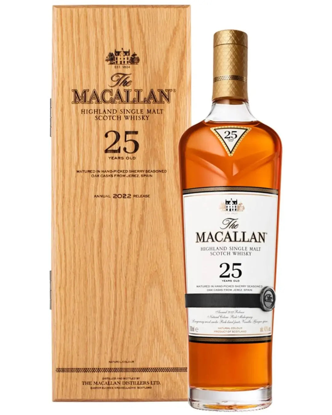 Macallan 25 Year Old Sherry Oak 2022 Release Malt Whisky, 70 cl Whisky 5010314003807