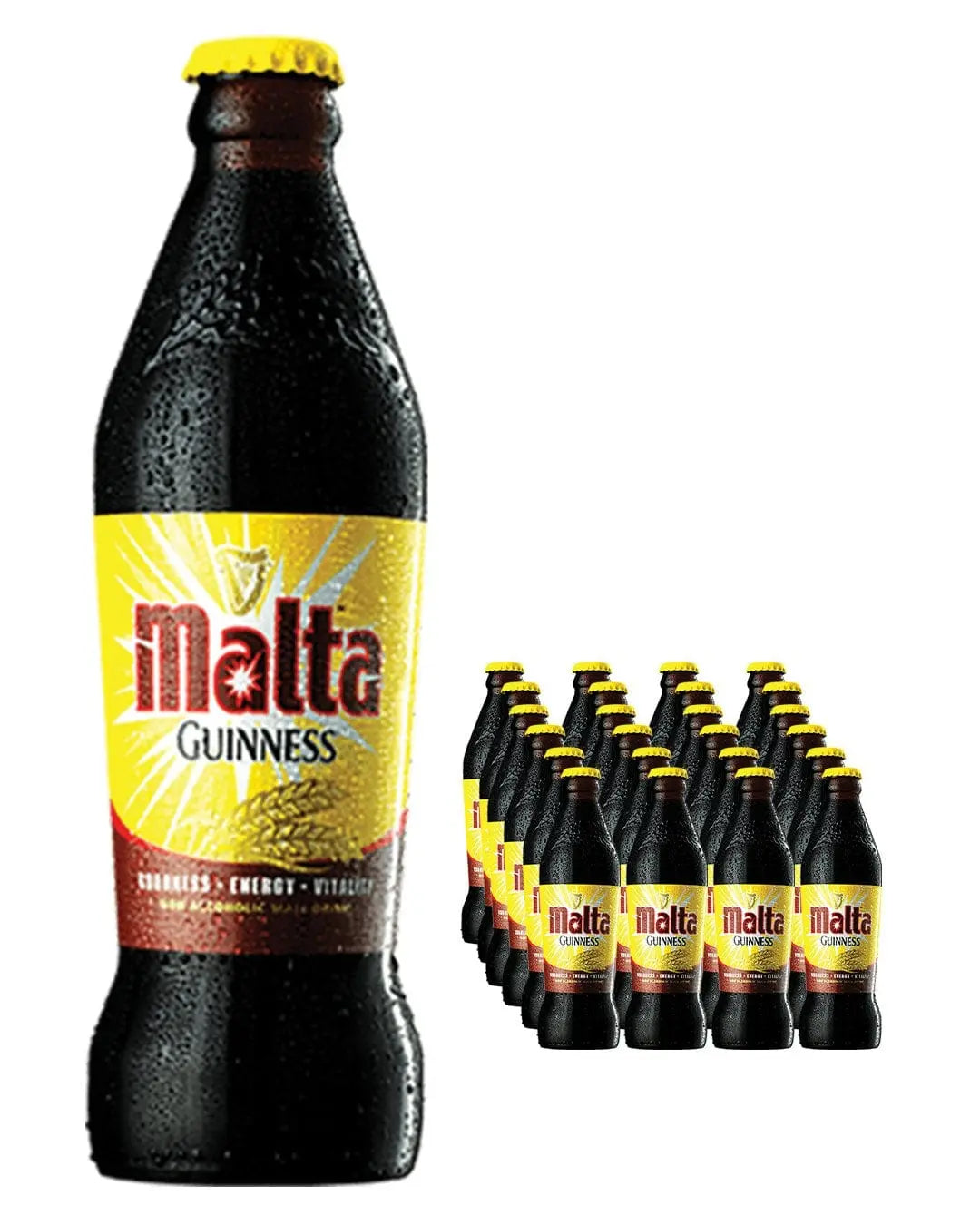 Malta Guinness Non Alcoholic Stout Beer Bottle Multipack, 24 x 330 ml Beer
