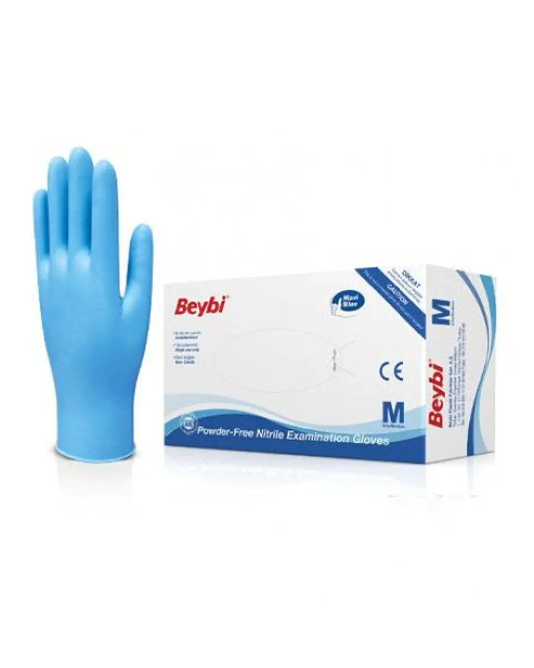 Nitrile Examination Gloves Powder-Free Blue Medium, Pack of 100 PPE