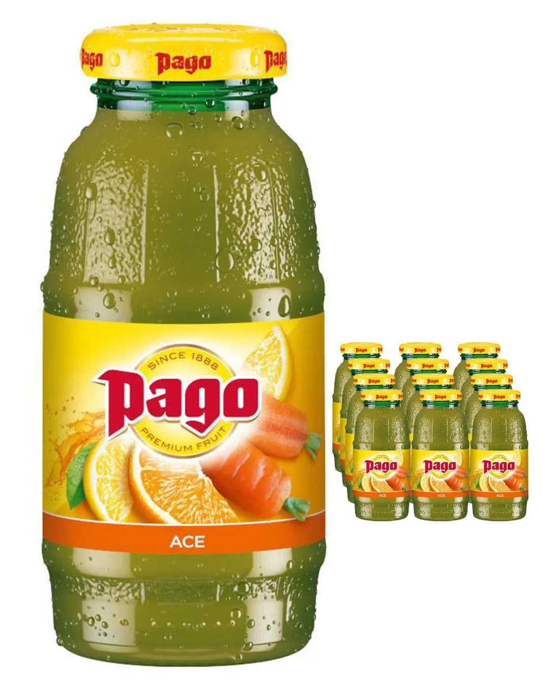 Pago ACE Orange, Carrot & Lemon Multipack, 12 x 200 ml Soft Drinks & Mixers