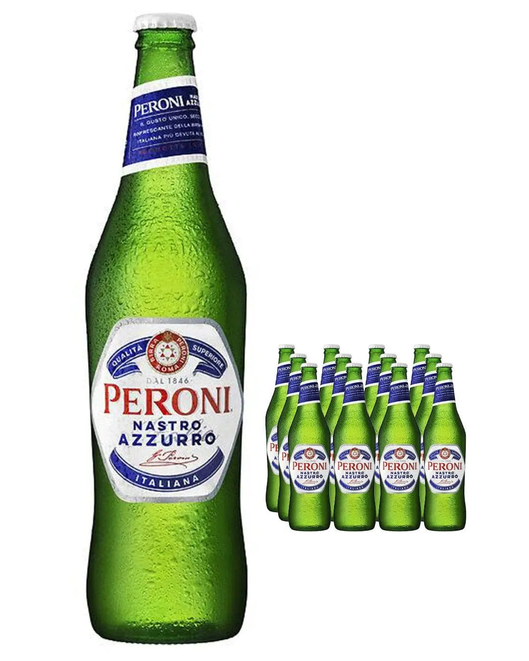 Peroni Nastro Azzurro Beer Bottle Multipack, 12 x 620 ml BBE 30/04/2023 Beer