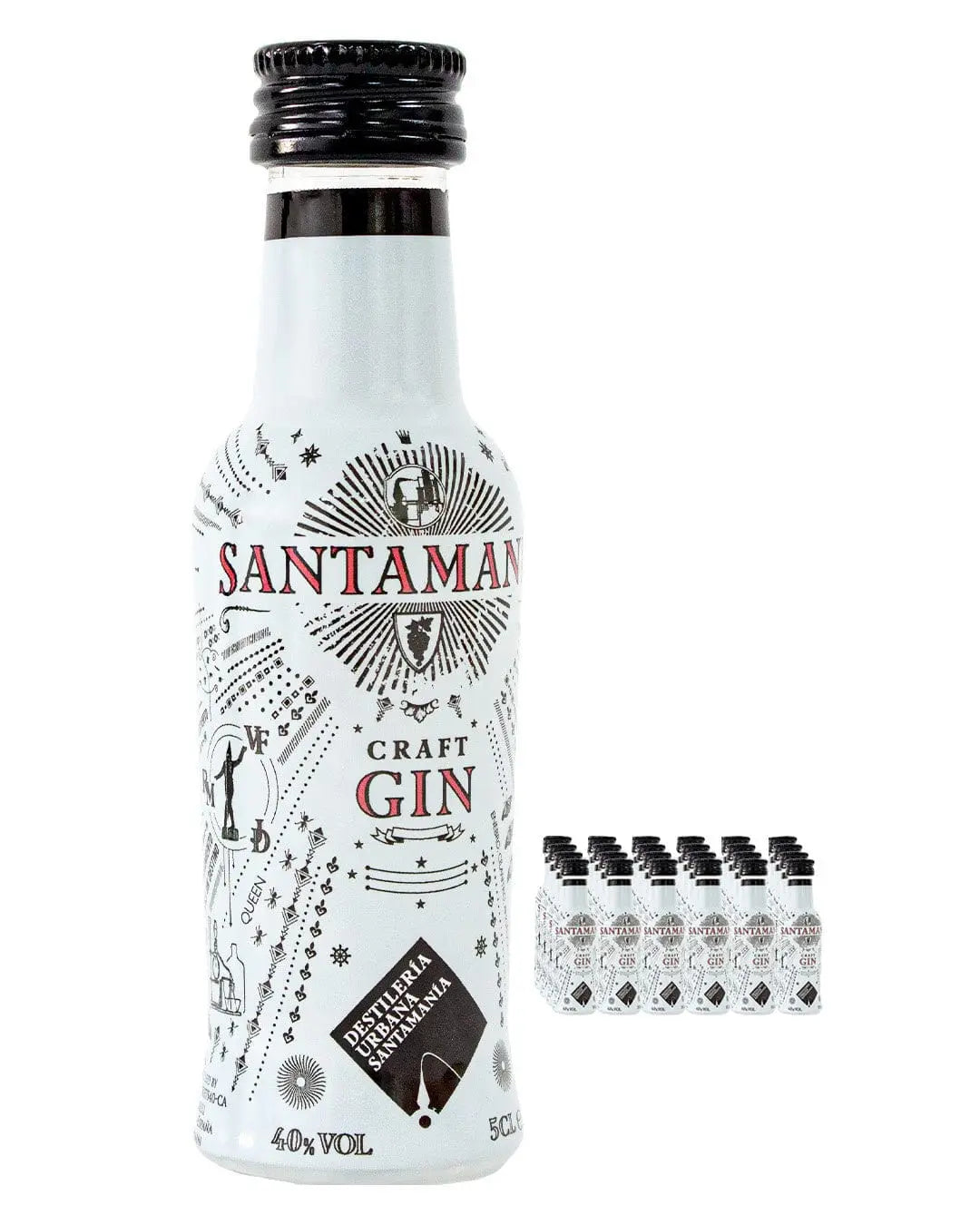 Santamanía Craft Gin Miniature Multipack, 24 x 5 cl Spirit Miniatures