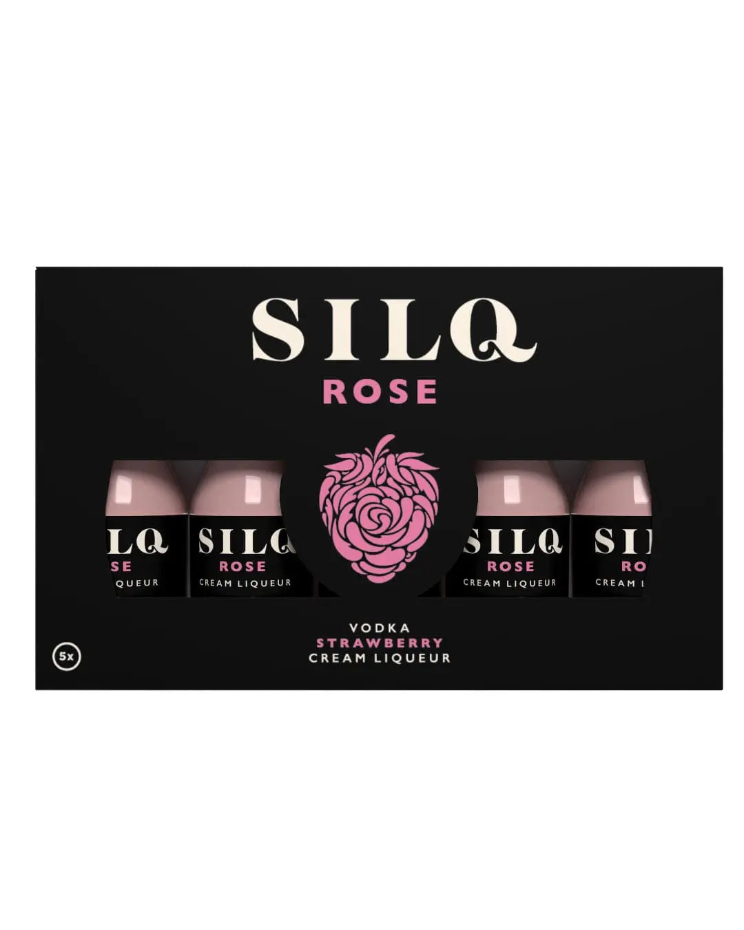 Silq Rose Vodka Strawberry Cream Liqueur Miniature Pack, 5 x 20 ml Liqueurs & Other Spirits