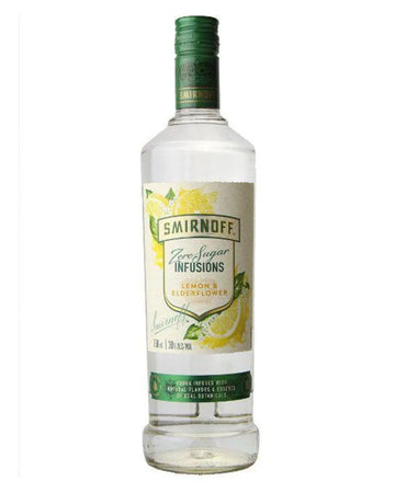 Smirnoff Zero Lemon and Elderflower, 75 cl Vodka