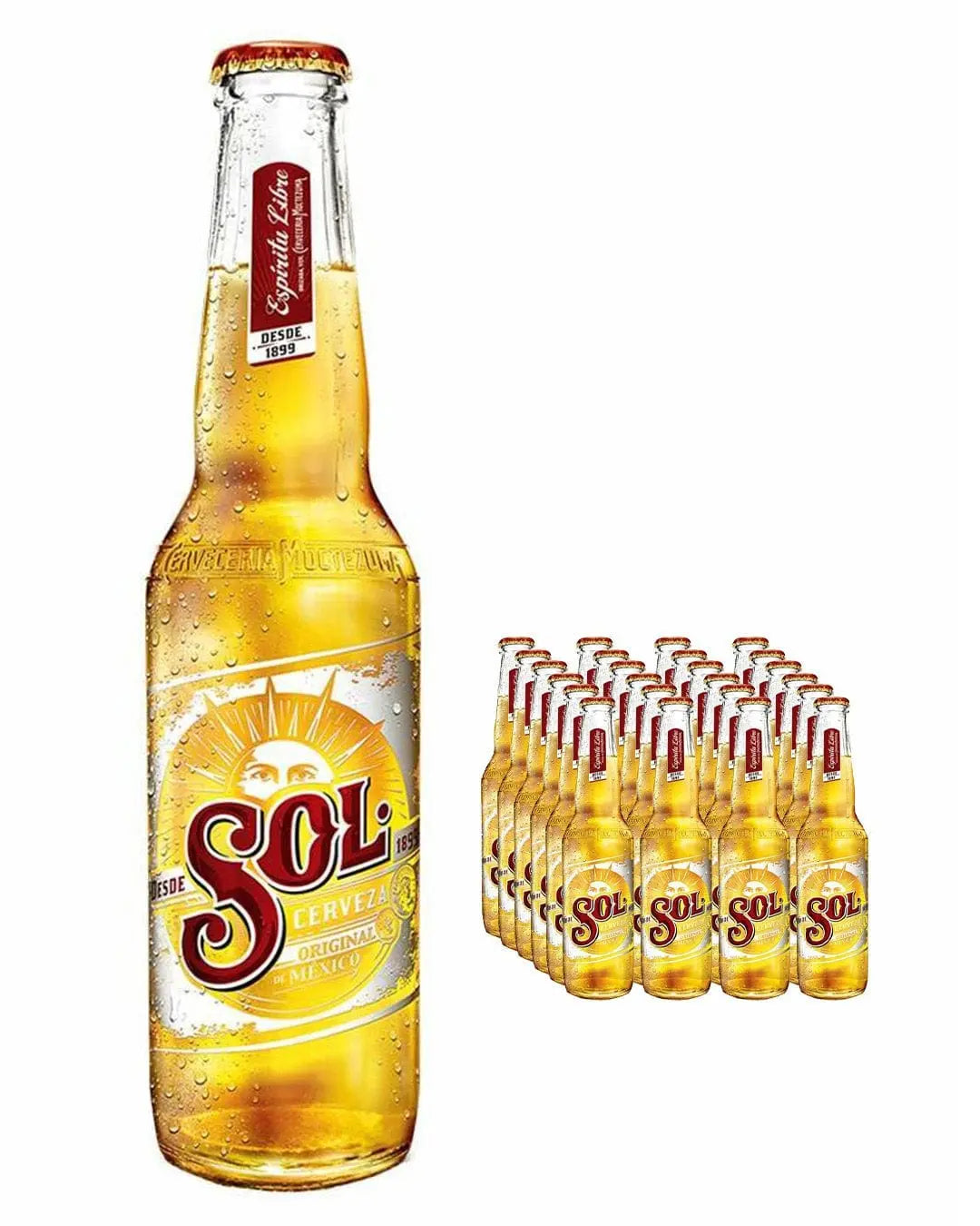 Sol Original Mexican Lager Beer Bottle Multipack, 24 x 330 ml Beer